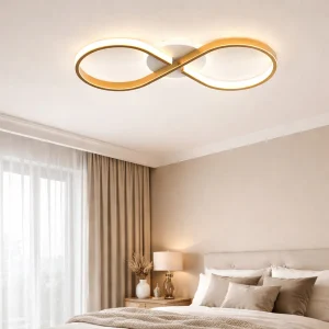 Plafoniera led 22 watt  infinito oro applique luce 6500k  4000k
