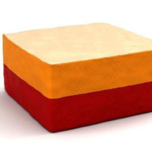 Pouf materna quadrato seduta h 32 cm