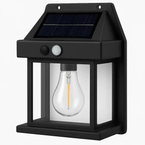 Applique pannello solare 1 watt sensore crepuscolare e movimento IP65