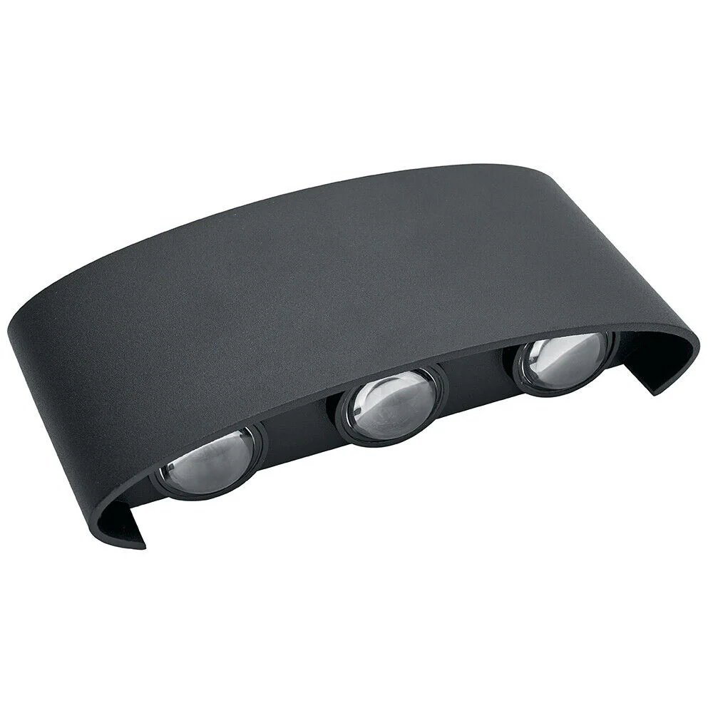 Applique doppia emissione di luce 6 led 16W nero tecnologia CCT IP65 - immagine 2