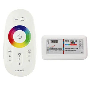 Controller RF 2.4GHz touch per strip LED RGB DC12/24V + telecomando