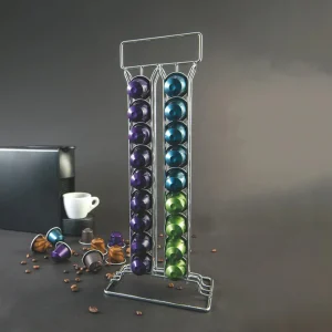 Porta capsule dispenser verticale stand per 24 capsule di caffè