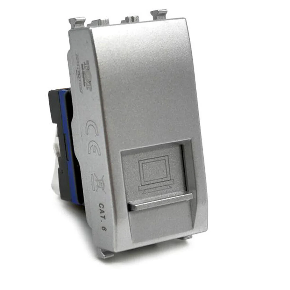 Presa di rete LAN RJ45 8Pin Cat5 compatibile con vimar plana - immagine 5