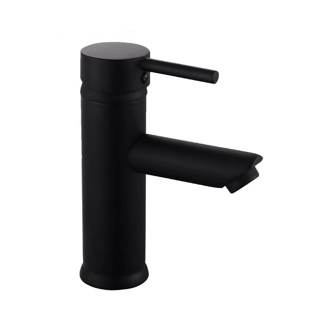 Rubinetto per lavabo canna bassa nero opaco modello Ray Black